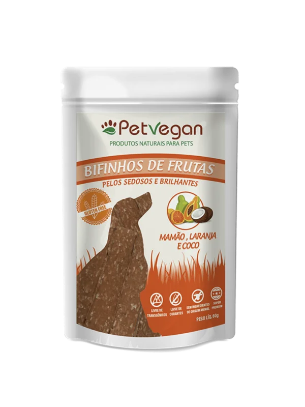 Bifinho PetVegan Frutas – Mamão, Laranja e Coco 60g