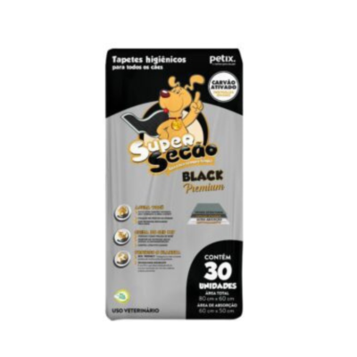 Tapete Higiênico Super Secão Black Premium – 30 unidades