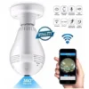 Lampada Câmera Espia Ip Wifi 360 Microfone Led Hd Panoramica