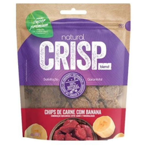 Petisco Natural Crisp Blend Cães sabor Carne com Banana – 100g