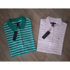 Camisa Polo Feminina Tommy Hilfiger rosa e branca