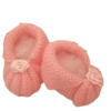 Sapatinho bebê de tricô rosa