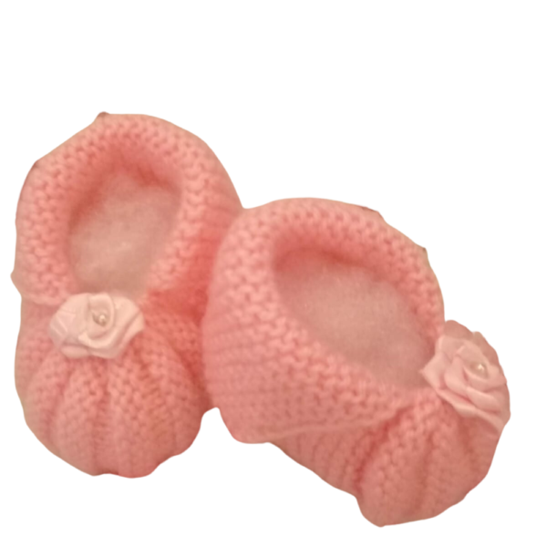 Sapatinho Trança Rosa Bebê - Comprar em Tricot da Cá