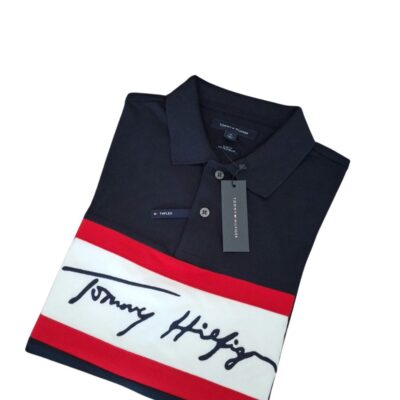 Camisa Polo Masculina Tommy Hilfiger – Azul Marinho