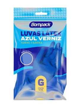 LUVA BOMPACK VERNIZ AZUL G UN