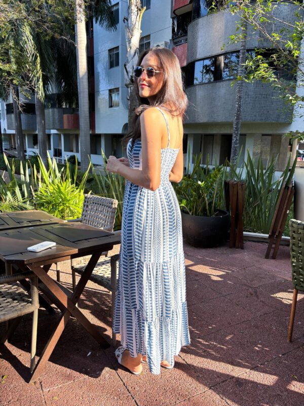 Vestido azul e branco - Imagem 2