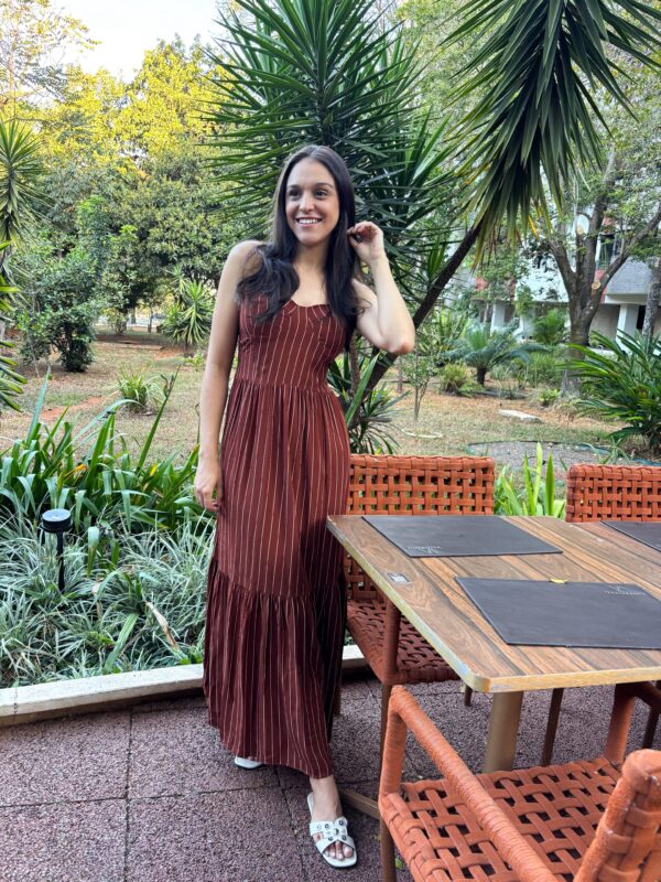 Vestido Safira Marrom 🤎