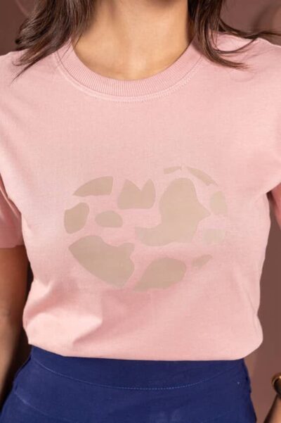 Tshirt feminina Coração M e GG