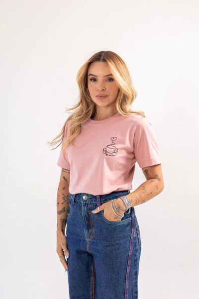 Tshirt feminina Xícara de café M