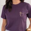 T-shirts Feminina Coração+ Cruz M
