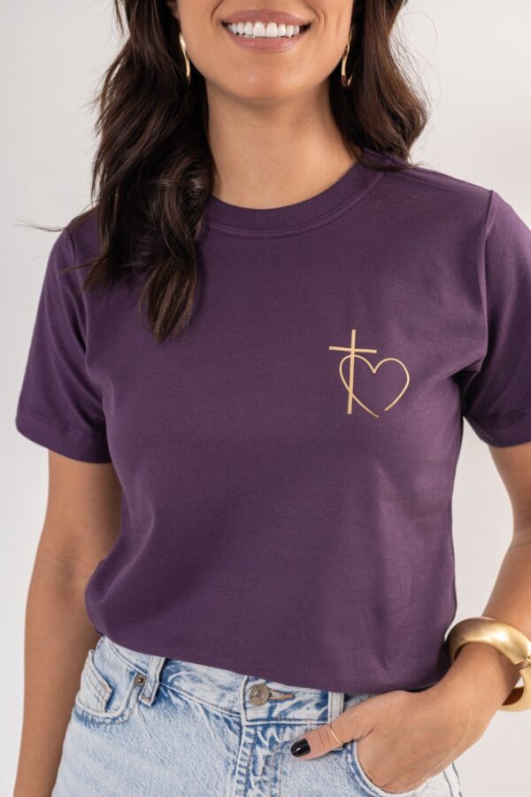 T-shirts Feminina Coração+ Cruz M