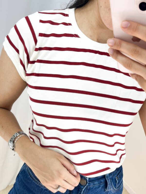 Blusa listras-vermelha