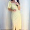 Vestido Graça - Amarelo Manteiga