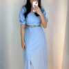 Vestido Graça - Azul Claro