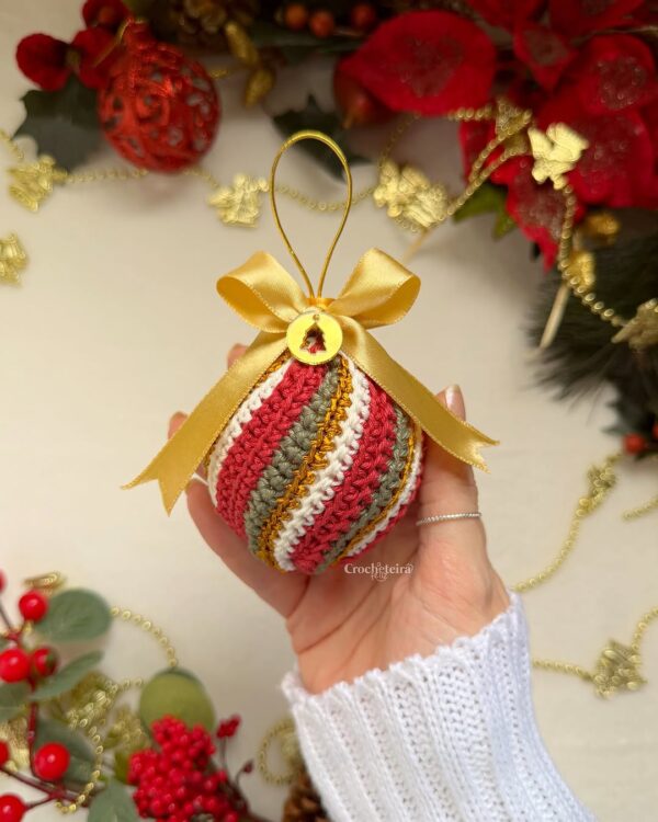 Bola de Natal em Crochê