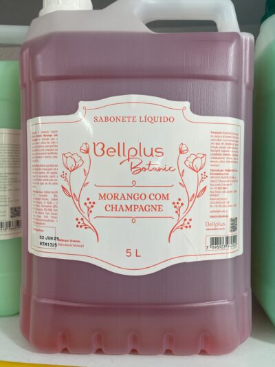 Bellplus Botanic Sabonete Líquido Morango com Champagne 5 Litros — Limpeza Suave e Perfume Sofisticado