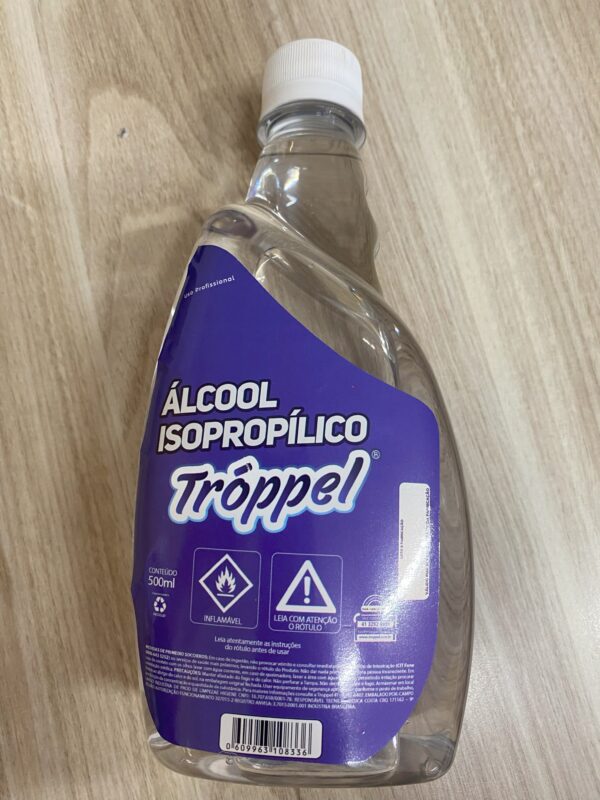 Tröppel Álcool Isopropílico 500ml — Limpeza Profissional e Secagem Rápida