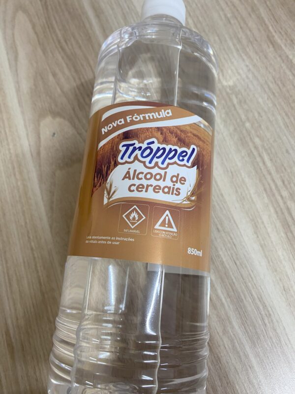 Tröppel Álcool de Cereais 850ml — Alta Pureza e Versatilidade Profissional