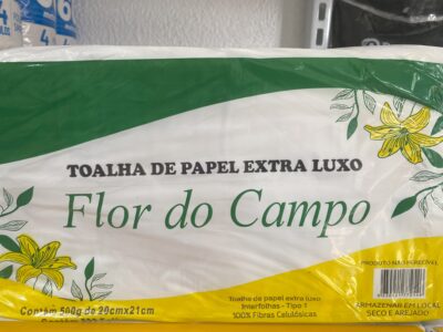 Toalha de Papel Extra Luxo Flor do Campo — 500g | 100% Fibras Celulósicas | Interfolhas Tipo 1