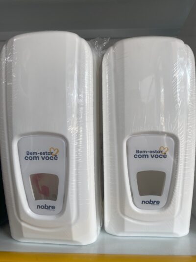 Dispenser Nobre para Sabonete Líquido e Álcool Gel — 800ml | Plástico Branco Premium