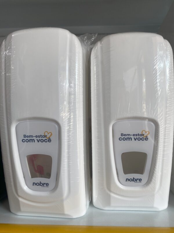 Dispenser Nobre para Sabonete Líquido e Álcool Gel — 800ml | Plástico Branco Premium