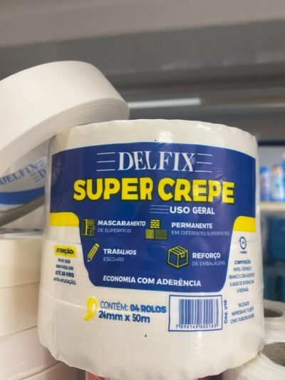 Fita Crepe Delfix Super Crepe 24mm x 50m – Uso Geral