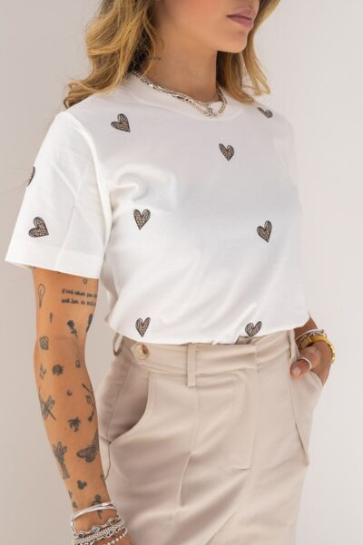 Tshirt Corações Animal Print