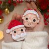 Enfeites Papai ou Mamãe Noel em Crochê