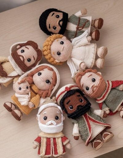 Personagens do Presépio em Amigurumi